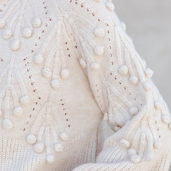 LAST ONE - ARENA KNIT POM SWEATER - Picture 5 of 11